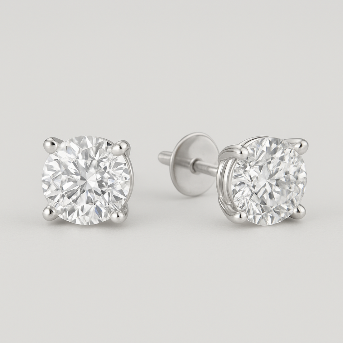 Marya Solitaire Stud Earrings
